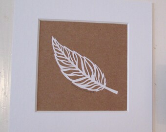 Feather | original 4x4 papercut