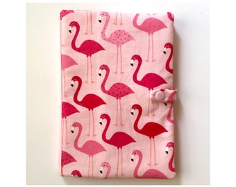 Quilted in matching cotton health booklet