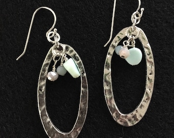 Sterling Silver Hammered Hoop earrings