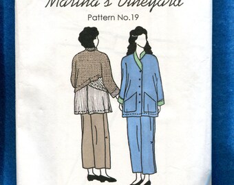 Park Bench Pattern Co. No. 19 Loose Fitting Jacket Shirt & Pants One Size Fits All UNCUT