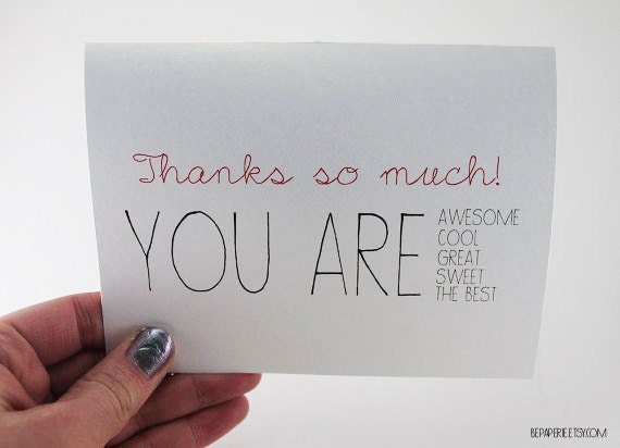 thank you card blank