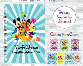 Disney autographs, Disney autograph book, Walt Disney World autographs, autograph journal, Minnie Mouse, Mickey Mouse, Donald Duck, Goofy