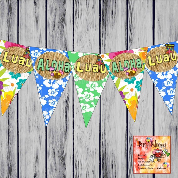 Items similar to Printable Luau Banner on Etsy