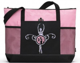 Girl Dance Tote, Personalized Dance Bag, Custom Dance Bag, Tween Dance bag, Teen dance bag