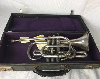 RARE 1862 J. Higham , Prize Medal ,Coronet Instrument VERY RARE