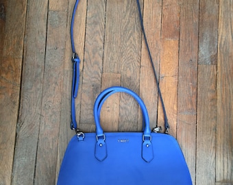 YNOT? Blue leather italian bag