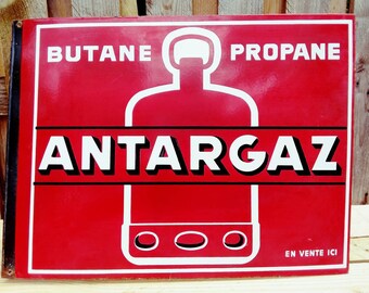 ANTARGAZ vintage enamel sign