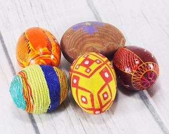 Easter Egg Hunt for kids hand painted wooden eggs vintage Easter eggs Easter decoration set of eggs creative easter eggs unique easter eggs