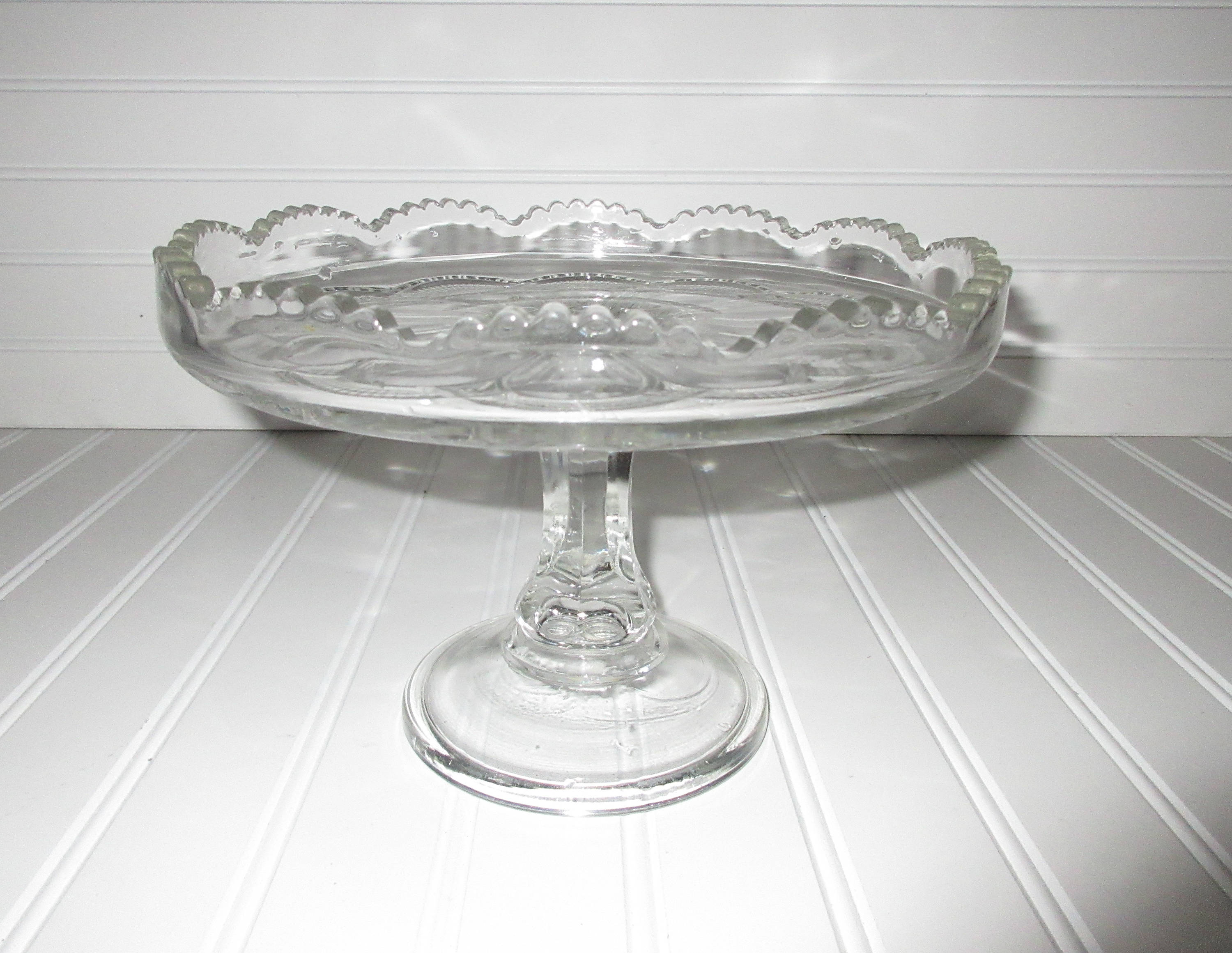 EAPG Galloway Cake Stand U S GLASS Mirrior plate Virgina
