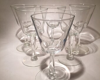 6 Vintage Nick & Nora Glasses