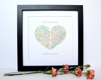 Wedding Gift for Long Distance Couple- Bridal Shower Gift, Map Wedding Gift, Gift for Bride, Gift for Groom, International Wedding, Map