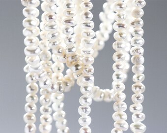 1275 Small pearls 4x3 mm Tiny pearls Little pearls Ivory pearls White pearls Natural pearls Freshwater pearls Real pearls Pearls.