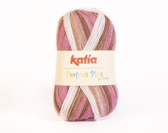 Wool Easter more Katia 50 pink-white-brown colors