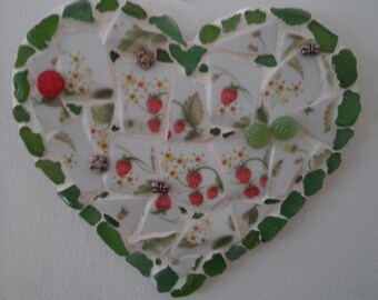Strawberry Fields Tumbled Pottery and Sea Glass Mosaic