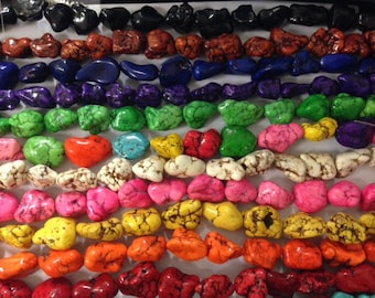 18-22mm magnesite nugget beads, 16"strand