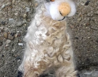 Alpaca Needle felted soft sculpture