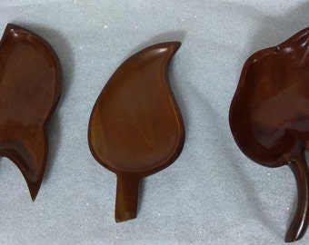 3 Individual Bowls made of Santo Domingo Mahogany** PreOwned and Well Cared for Excellent Condition