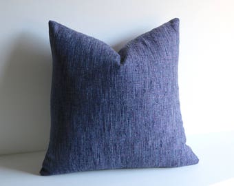 Indigo & purple or Aqua Blue Woven Pillow Cover / 12x21/ 22x22 / 36x36 / Huge Floor pillow Blue Lavender Pillow / Woven Light Aqua blue