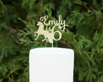 Unicorn cake topper, Unicorn party, 1st birthday cake topper, Gold cake topper, Unicorn party decor, Unicorn birthday, Name Topper