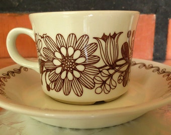 Arabia of Finland. Elina Flint, Esteri Tomula coffee cup and saucer.