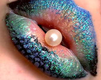 Mermaid Glitter Makeup, Eyes Lips Face, Nails, Cosmetic Glitter, Blue Green, Iridescent Green, Sparkle Shimmer, Loose Glitter, Down Under