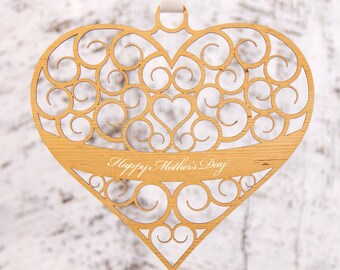 Personalised Spiral Heart Decoration