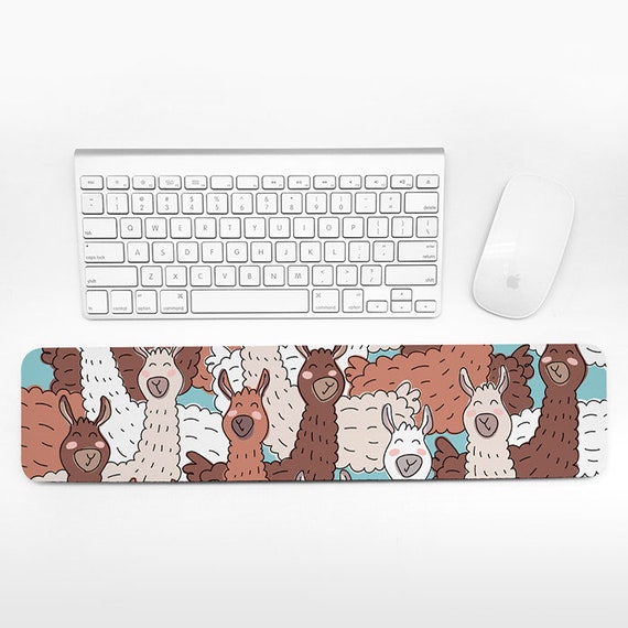 Llama Keyboard Wrist Rest Pad, Cute Animal Wrist Keyboard Rest, Alpaca Wrist Pad for Keyboard Pad, Funny Desk Cubicle Decor for Men Women