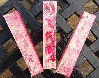Rose Cream Pipe Stem / Pen Blank (24mm x 24mm x 122mm)