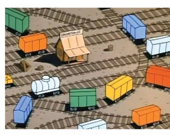SchoolHouse Rock - Conjunction Junction Train Yard - Poster / Print