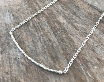 Custom Morse Code Necklace, Karen Hill Tribe Silver Secret Message Necklace