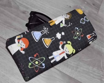 Girl Scientist Fabric Sunglasses Case Eyegasses Case Glasses Sleeve