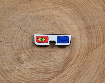 3D Glasses Pin - Glasses Pin