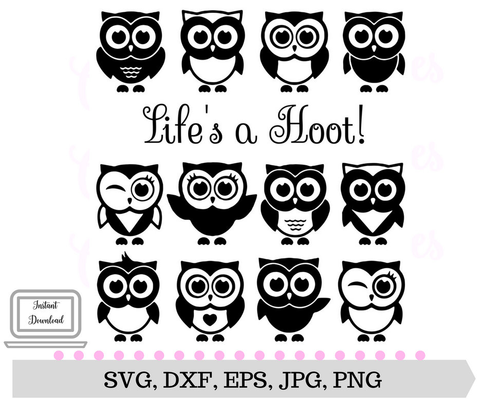 Download Owls SVG Cute Owls SVG Baby SVG Digital Cutting File