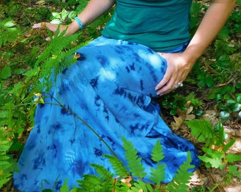 Indigo Dappled Skirt