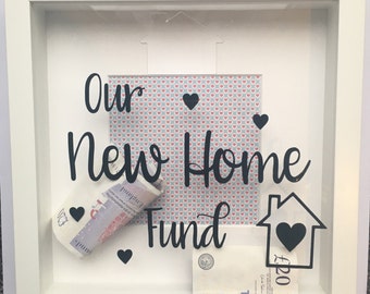 New Home Saving Fund Frame New Home Gift Couple Gift New Home Money Box