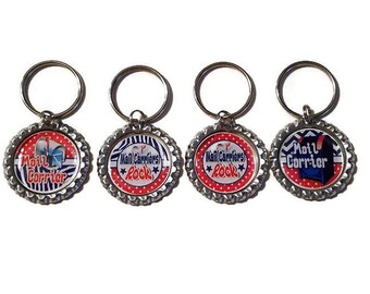 Mail Carrier Keychain Gift, Mailman Gift, Mailwoman, Mailman or Mail Carrier Keychain,
