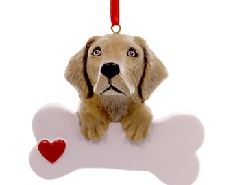 Yellow Labrador Personalized Christmas Ornament, Ornament, Yellow Lab, Lab, Personalized, Labrador