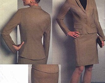 Vogue V1065 Size 6-12 Misses Badgley Mischka Jacket and Skirt Sewing Pattern / Uncut FF