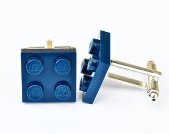LEGO ® Plate Cufflinks DARK BLUE