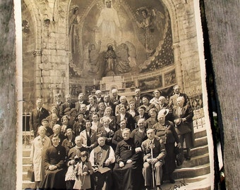 Authentic Old Picture Pilgrims Lourdes France 1939 Lovely