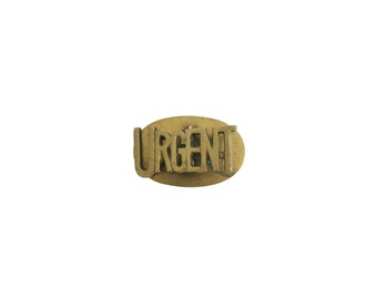 Vintage Brass Urgent Paper Clip Office Desk Accessory