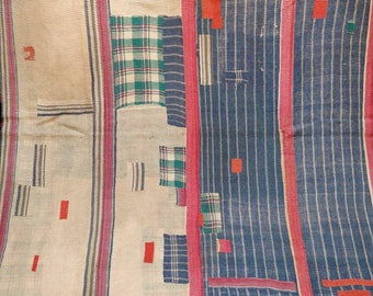 Kantha Quilt:Best quality patchwork Kantha Quilt, Vintage Ralli quilt, Bohemian bedding, Gypsy Tribal bedding, Bohemian carpet, Beach sprea