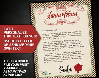 letter from santa santa letter santa claus letter