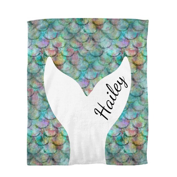 Mermaid Blanket Personalized Blanket Gifts for girls