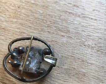 Antique buckle with rhinestones