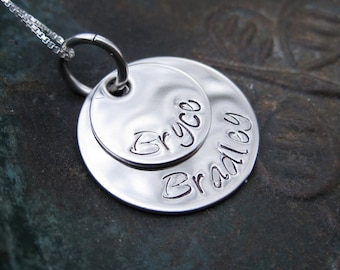 Stamped Jewelry - Family Necklace - Mothers Necklace - Mommy Necklace - Grandmas Necklace - Personalized Necklace