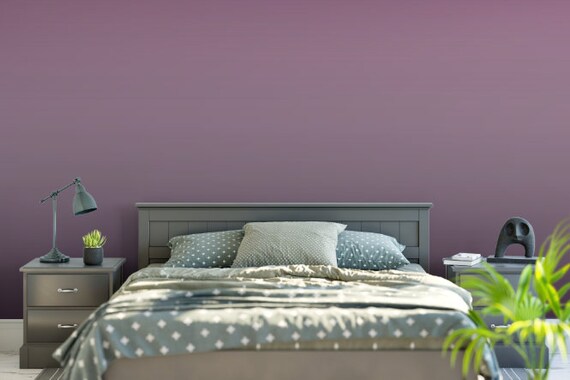 Plum Ombre Removable Wallpaper // Ombre Peel and Stick