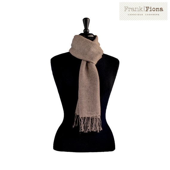 Cashmere scarf pashmina shawl aesthetic clothing knitted scarf chunky knit stole nepal natural wool mindfulness gift gift for men organic 5F
