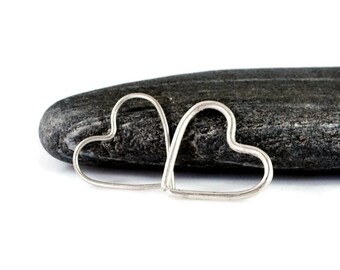 10mm Open Heart Hoop Earring. Daith Heart Hoop. Endless Hoop. Silver Heart Tragus. Cartilage Earring. Tragus Hoop. Rook Piercing. Minimalist