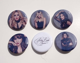 1.25" Pretty Little Liars Pinback Pack Pins Buttons Badges Shay Lucy Ashley Troian PLL